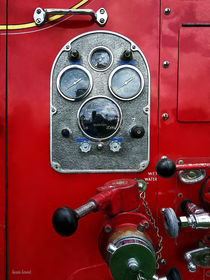 Firemen - Gauges on Vintage Fire Truck by Susan Savad