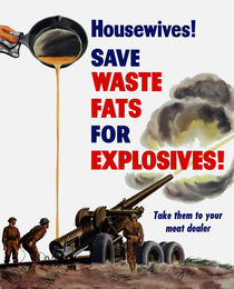 Housewives! Save Waste Fats For Explosives! by warishellstore