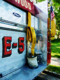 Hose in Bucket on Fire Truck von Susan Savad