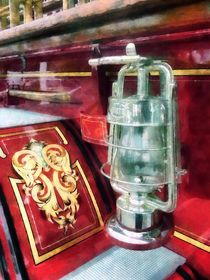 Fireman - Lantern on Old Fire Truck by Susan Savad