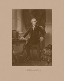 Alexander Hamilton Sitting At His Desk von warishellstore