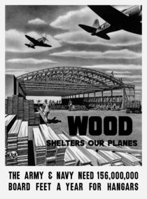 Wood Shelters Our Planes -- WWII von warishellstore