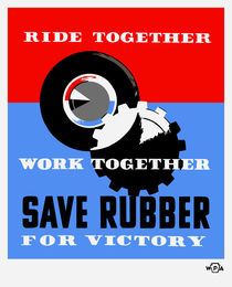Save Rubber For Victory -- WPA by warishellstore