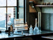 Glassware In Lab by Susan Savad