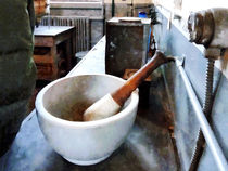 Mortar and Pestle in Lab by Susan Savad