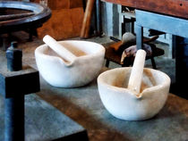 Two Mortars and Pestles in Lab by Susan Savad
