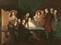 The Family of the Infante Don Luis de Borbon von Francisco Jose de Goya y Lucientes
