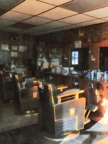 Barber Shop With Sun Streaming Through Window by Susan Savad