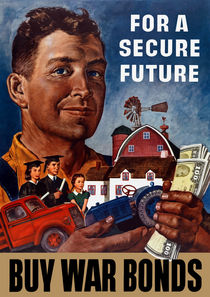 For A Secure Future Buy War Bonds -- WWII von warishellstore