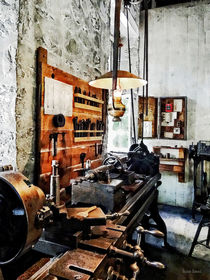 Small Lathe in Machine Shop by Susan Savad