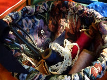 Basket of Crocheting and Thread von Susan Savad