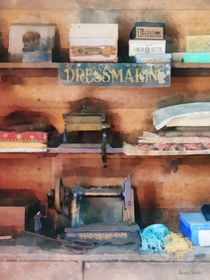 Dressmaking Supplies and Sewing Machine by Susan Savad