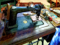 Sewing Machine With Sissors by Susan Savad