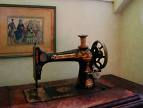 Sewing Machine and Lithograph by Susan Savad