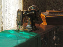 Vintage Sewing Machine Near Window von Susan Savad