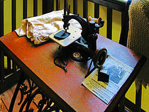 Sewing Machine with Cloth by Susan Savad