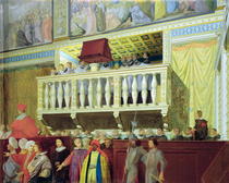 Cantoria in the Sistine Chapel  by Jean Auguste Dominique Ingres