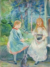 Young Girls at the Window von Berthe Morisot