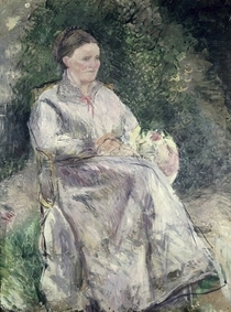 Portrait of Julie Velay, Wife of the Artist by Camille Pissarro