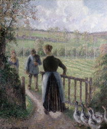 The Woman with the Geese von Camille Pissarro
