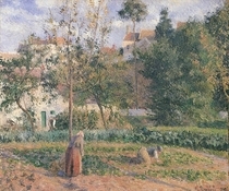 Vegetable Garden at the Hermitage, Pontoise by Camille Pissarro