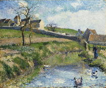 The Farm at Osny von Camille Pissarro