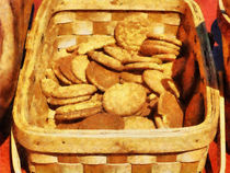 Ginger Snap Cookies in Basket von Susan Savad