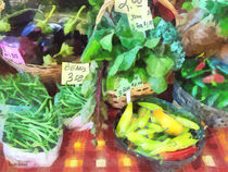 Farmer's Market - Peppers and String Beans by Susan Savad