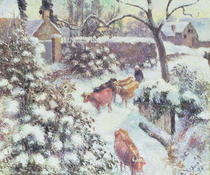 Effet de Neige a Montfoucault von Camille Pissarro