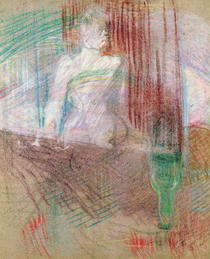 Woman standing behind a table, from `Elles` by Henri de Toulouse-Lautrec