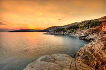 The sunset at Agios Kyprianos in Andros, Greece by Constantinos Iliopoulos