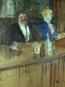 In the Bar: The Fat Proprietor and the Anaemic Cashier by Henri de Toulouse-Lautrec