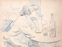 Woman Drinker, or The Hangover by Henri de Toulouse-Lautrec