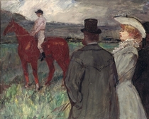 At the Racecourse von Henri de Toulouse-Lautrec