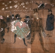 Dancing at the Moulin Rouge: La Goulue  by Henri de Toulouse-Lautrec
