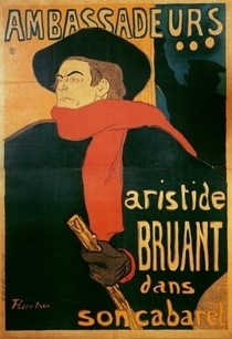 Ambassadeurs: Aristide Bruant by Henri de Toulouse-Lautrec