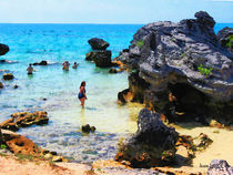 Bathing in the Ocean St. George Bermuda by Susan Savad