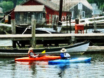 Orange and Blue Kayaks von Susan Savad