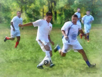 Kicking Soccer Ball by Susan Savad