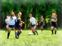 Girls Playing Soccer von Susan Savad