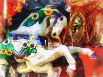 Carousel Horse Closeup by Susan Savad