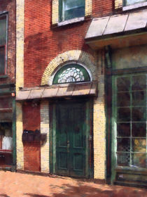 Burlington NJ - Fancy Green Door by Susan Savad