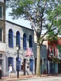 Alexandria VA - Street With American Flag von Susan Savad