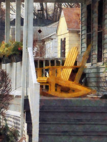 Yellow Adirondack Rocking Chairs by Susan Savad
