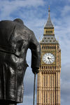London-big-ben-and-churchill-statue