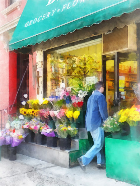 &quot;Hoboken NJ - Neighborhood Flower Shop&quot; Digital Art als Poster und Kunstdruck von Susan Savad ...