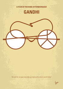 No543 My Gandhi minimal movie poster by chungkong