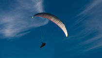 paraglider over Gower by Leighton Collins