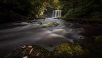 Moody Sgwd yr Eira Waterfall by Leighton Collins