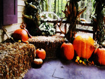 Pumpkins on Porch by Susan Savad